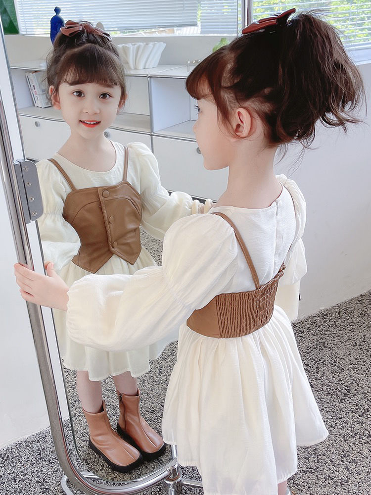 Girls' little fragrance dress 2023 new foreign style fashionable children's skirt girls baby birthday princess loli skirt