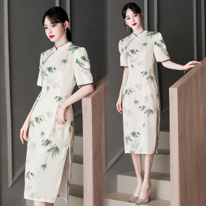 RM20138#改良版新式旗袍时尚中国风复古名媛少女甜美小香风旗袍裙