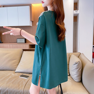 韩版中长款短袖T恤女 服装批发女装批发服饰货源