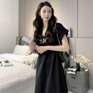 TR43056# 装时尚显瘦简约宽松针织韩版连衣裙 服装批发女装批发服饰货源
