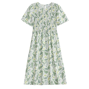 RM18338#夏季新品碎花连衣裙女法式复古碎花长裙