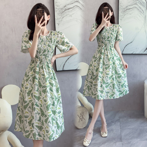 RM18338#夏季新品碎花连衣裙女法式复古碎花长裙