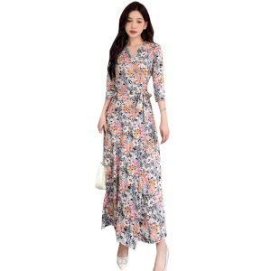 TR43304# 裹身裙春夏新款印花气质显瘦一片式连衣裙 服装批发女装批发服饰货源