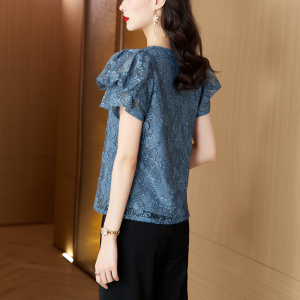 RM20434#夏季新款时尚小众蕾丝碎花百搭显瘦洋气上衣女