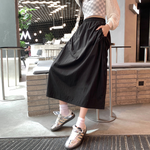 RM20057#裙子女夏季半身裙2023年新款时尚系带抽绳口袋a字裙