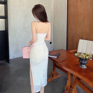 Hanging Neck Slim Fit Retro Elegant Improved Qipao Dress
