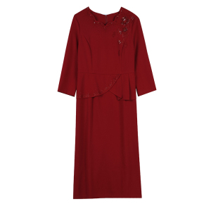 TR45944# 婚礼礼服红色连衣裙高端气质喜婚宴装年轻婚礼服新款喜服 礼服批发