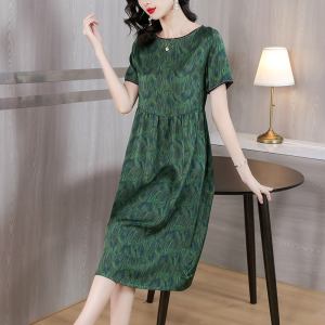 RM19827#夏犹清和真丝连衣裙夏季高级显瘦气质优雅时尚中长裙