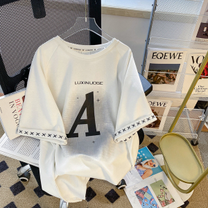 韩版中长款短袖T恤女 服装批发女装批发服饰货源