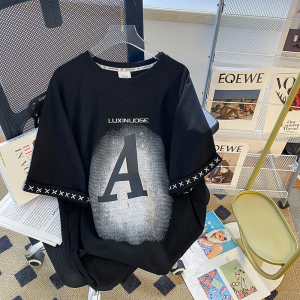 韩版中长款短袖T恤女 服装批发女装批发服饰货源