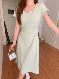 RM19699#有拉链 茶歇法式度假风连衣裙女质感高级感小众设计气质显瘦长裙