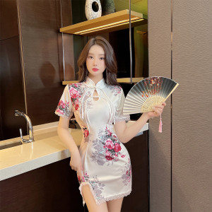 Design Sensible Split Lace Splice Sexy Wrapped Hip Improved Cheongsam