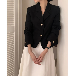 TR45635# 韩版西装外套新米白色小西服设计感休闲高级感小个子通勤外套 服装批发女装批发服饰货源