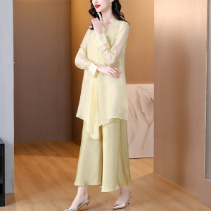 RM24245#复古新中式国风禅意绿色衬衫防晒衣吊带连衣裙套装夏季