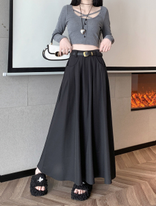 RM23575#韩版半身裙显瘦气质高腰百搭2023秋冬新款长裙女生