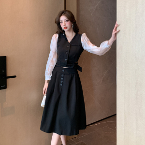 RM23401#新款韩版时尚套装裙女露腰显瘦短上衣半身裙两件套潮