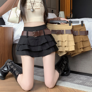 TR48201# 黑色初恋短裙...