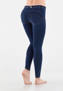 RM21557#五个口袋新款牛仔弹力紧身感翘臀显瘦瑜伽蜜桃美臀裤运动