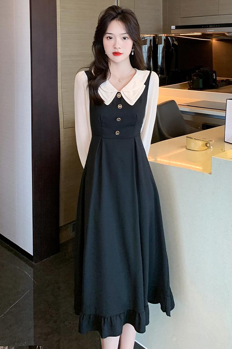 實拍女藝考文藝教資面試服裝正式場合氣質通勤修身教師招聘連衣裙