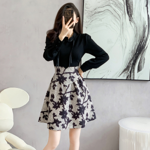RM21993#改良旗袍新中式拼接显瘦时尚长款短款连衣裙