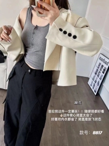 RM23252#春夏韩版修身方领工字型纽扣外穿无袖内搭背心T恤上衣