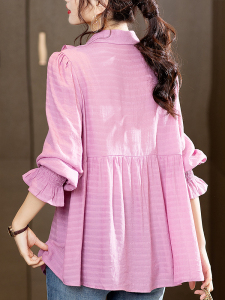 RM21356#衬衫女2023秋季新款显瘦洋气时尚休闲气质上衣