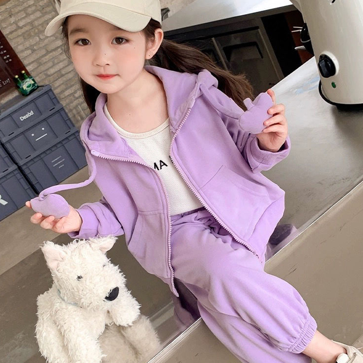 卫衣套装女童秋冬套装2023新款儿童时髦衣服韩版宝宝秋装卫衣两件