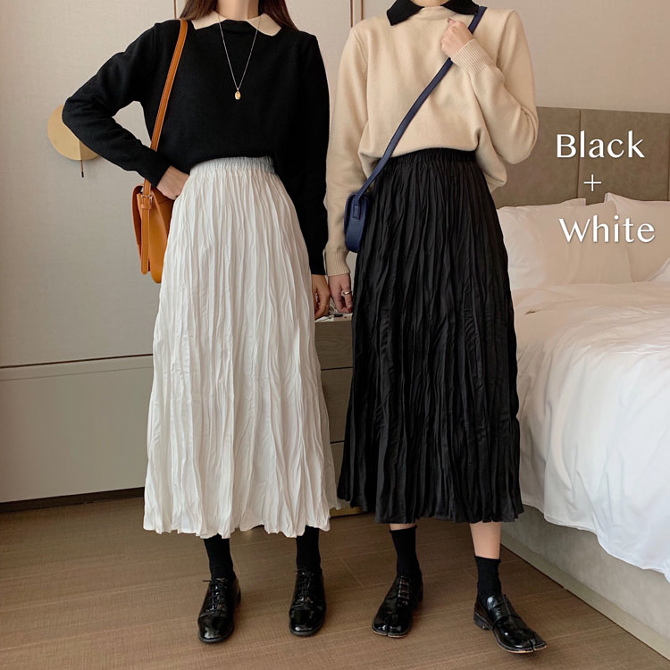 Real shot ~ 2024 new Korean style pleated skirt mid-length skirt ins super popular skirt for female students
