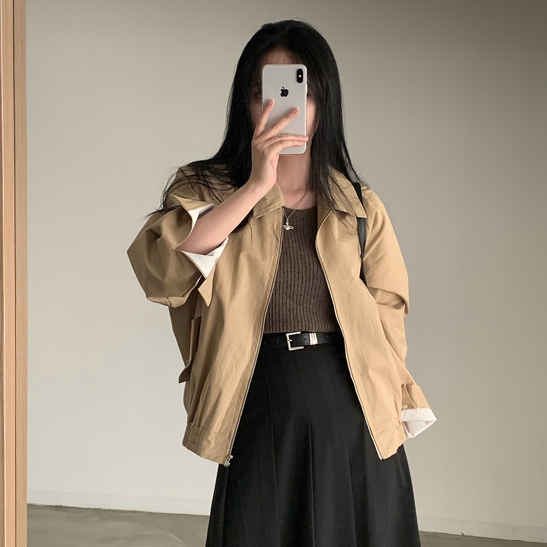 尺码更新 韩国chic简约小个子棒球服短外套 薄款夹克上衣