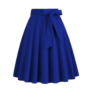 RM23475#欧美女装半身裙复古赫本风大摆系带半身裙