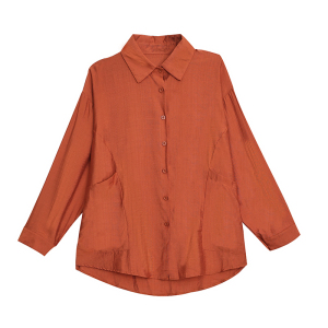 RM22476#衬衫女长袖2023春秋新款设计感时尚中年妈妈洋气休闲纯色衬衣外套