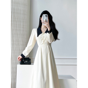 RM25321#新款女装法式复古高级感气质长款内搭设计感小众裙子女