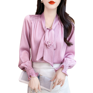TR51003# 长袖衬衫韩版修身甜美设计感纯色上衣高档洋气女装上衣 服装批发女装批发服饰货源