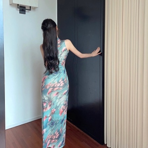 RM24780#新款辣妹气质复古修身新中式淑女改良旗袍连衣裙