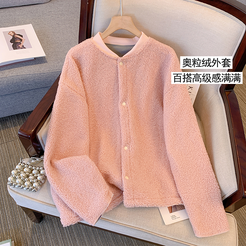European goods high-end feeling small tops super nice small fragrant wind jacket women's autumn and winter new large size tops