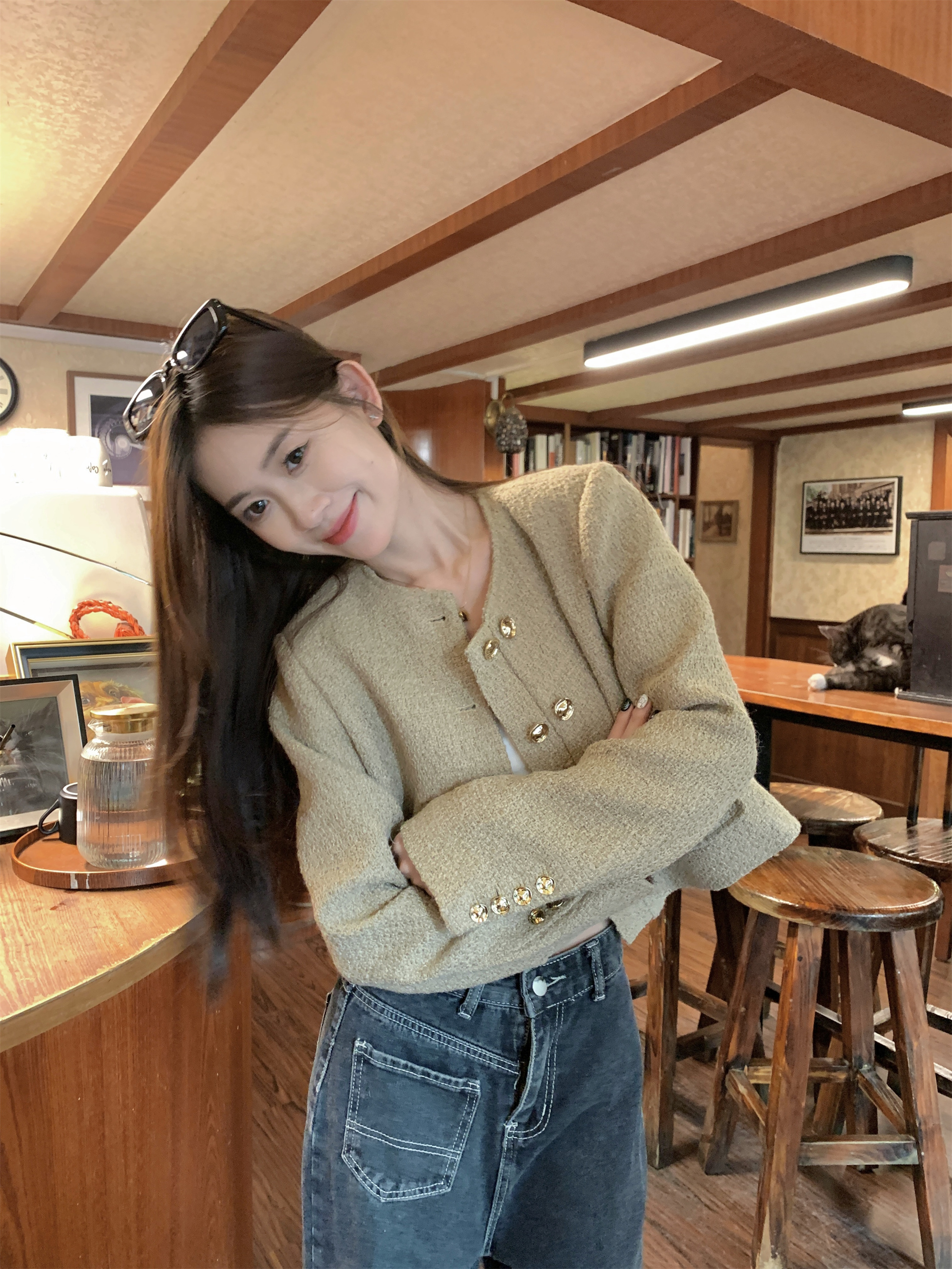 Actual shot~Korean style short style jacket