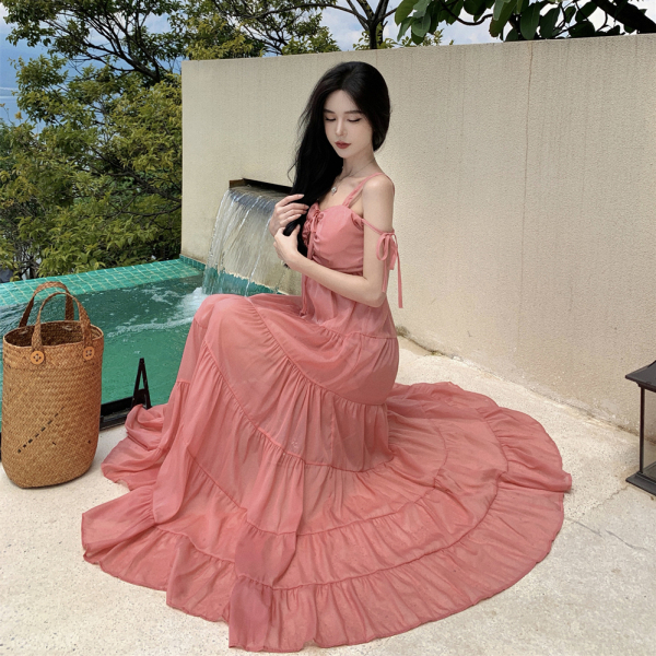 RM24886#泰国云南三亚海边度假穿搭女装仙女旅游海岛拍照氛围感高级连衣...