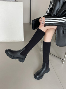 X-30562# 新款时尚长筒袜子套筒靴女靴 鞋子批发女鞋货源