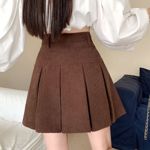 TR54777# ~秋季新款学院风甜辣妹高腰百搭短裙百褶半身裙女学生 服装批发女装批发服饰货源