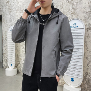 TR55532# 外套薄男港风青少年秋季薄款夹克休闲男士运动上衣潮 服装批发男装批发男装货源