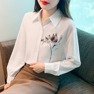 RM23626#海谧设计感衬衫女士2023早秋新款长袖上衣韩范打底宽松衬衣