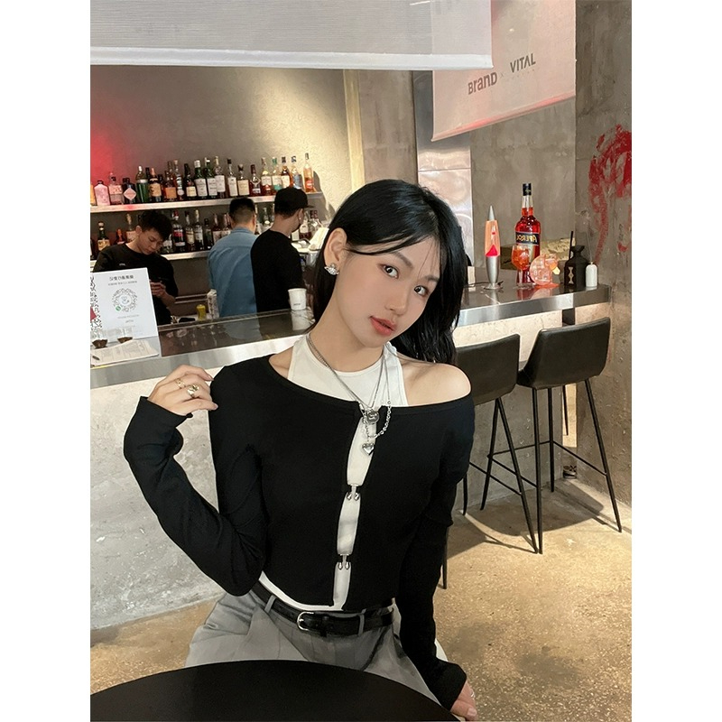 Hot girl cardigan + vest true two-piece suit with unique design and unique top for women  new long sleeves