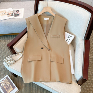 TR59104# 条纹衬衫马甲套装两件套 服装批发女装批发服饰货源