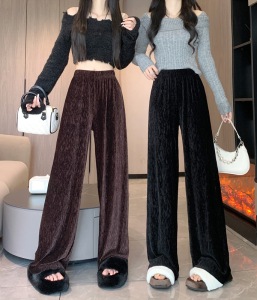 RM23584#垂感直筒裤修身显瘦百搭简约长裤女