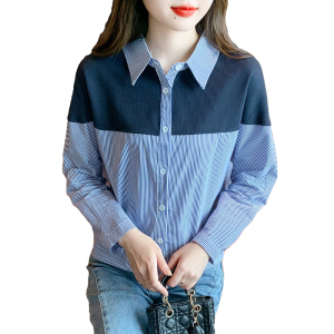 RM24439#通勤时尚衬衫女2023年秋季新款韩版长袖上衣百搭宽松打底衫