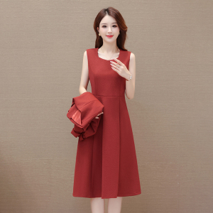 RM23487#喜婆婆婚宴装两件套连衣裙女春秋季2023新款高端礼服妈妈长袖套裙