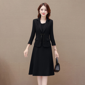 RM23487#喜婆婆婚宴装两件套连衣裙女春秋季2023新款高端礼服妈妈长袖套裙