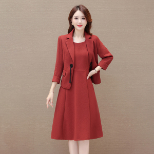 RM23487#喜婆婆婚宴装两件套连衣裙女春秋季2023新款高端礼服妈妈长袖套裙