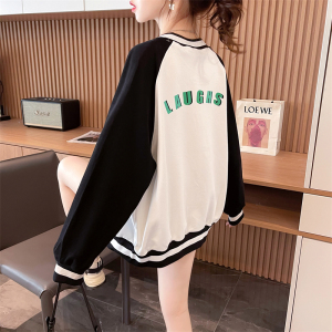 TR54672# 华棉复合开衫卫衣女字母洋气上衣外套潮薄款 服装批发服饰货源女装批发
