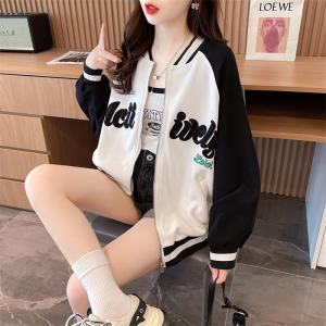 TR54672# 华棉复合开衫卫衣女字母洋气上衣外套潮薄款 服装批发服饰货源女装批发